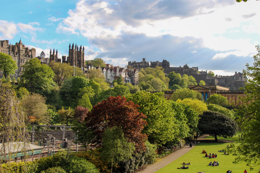 Spotless Professional Contract Cleaning Services in Edinburgh. View from Princes Street Gardens, Edinburgh, Scotland